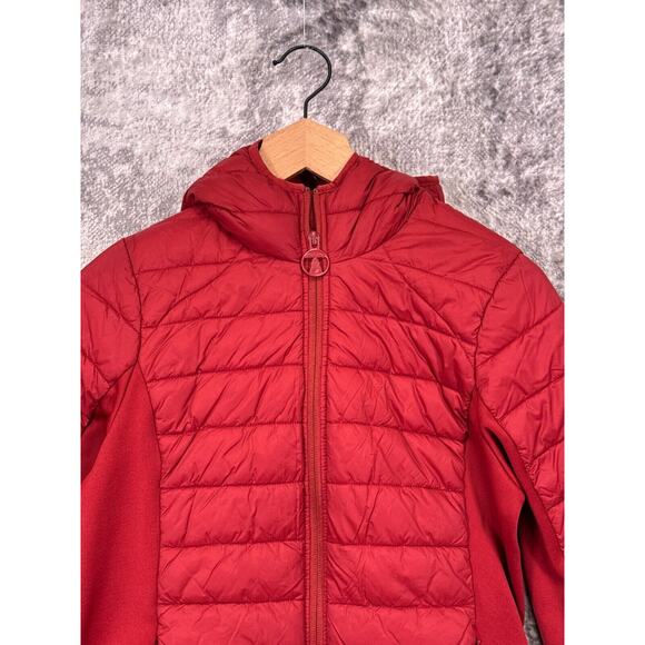 Barbour Jacket 6 Womens Murrelet Quilted Full Zip Puffer In Red - Picture 2 of 10